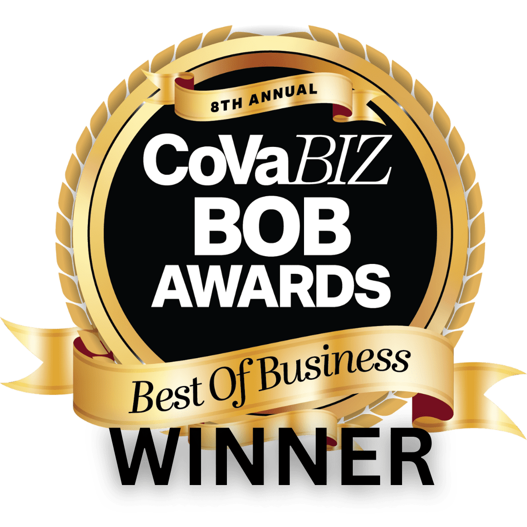 Graphic of seal showing award for Best of Business from CoVaBiz Magazine.